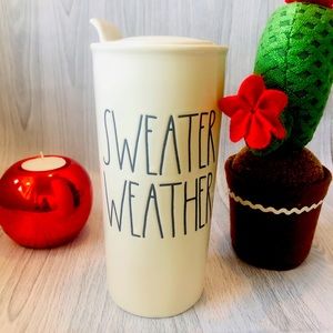 Rae Dunn Sweater Weather Ceramic Travel Mug